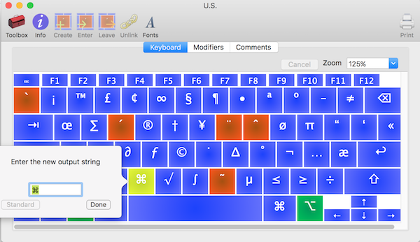 Ukelele remap keys