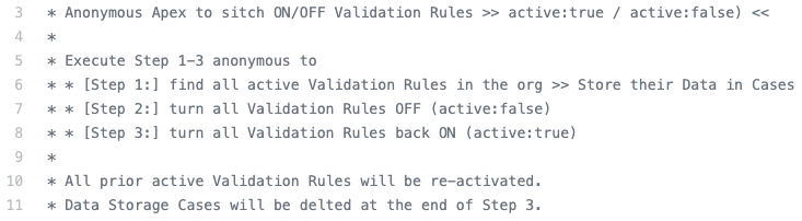 3 Steps to turn OFF/ON Validation Rules