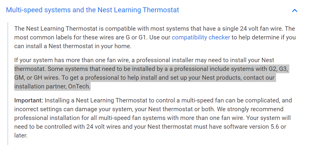 Nest Multi-speed and a Fan