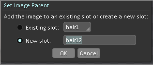 The dialog shown when dragging an image onto a bone that has a slot already