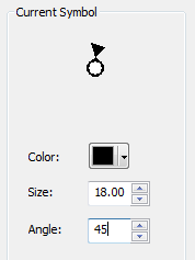 ArcGIS screenshot, showing simple marker rotation breaking multi-layer-symbol