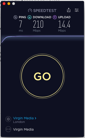 speedtest screenshot