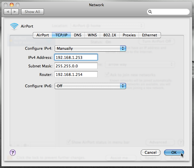 AirPort @ home configuration 2