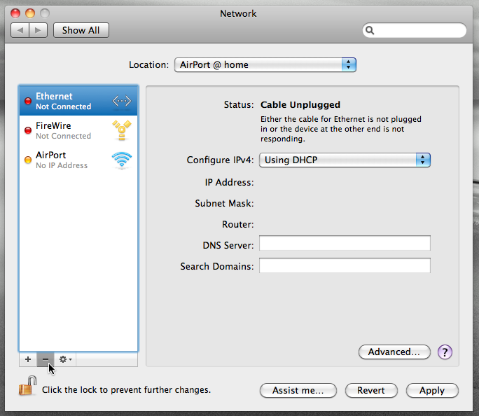 AirPort @ home configuration 1