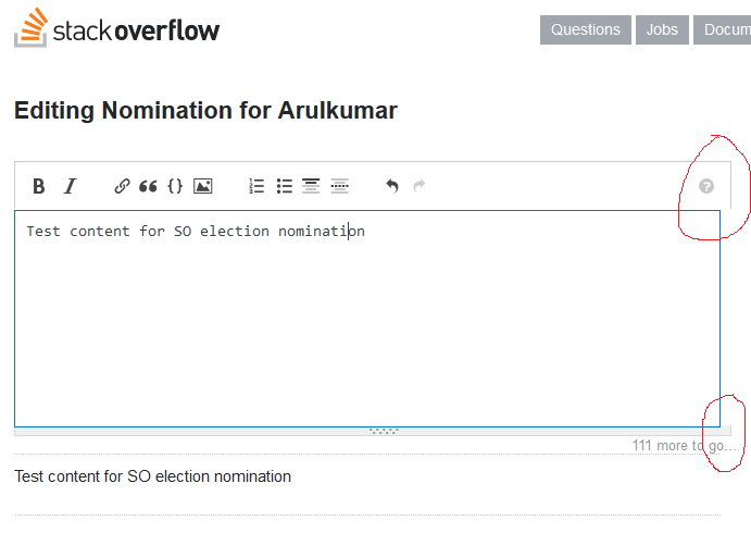 Nomination editor