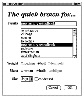 Font Chooser Dialog