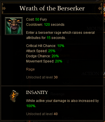 Wrath of the Berserker (Insanity) description