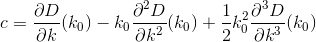 Value of c