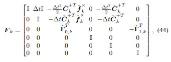 Discrete linearized error dynamic matrix