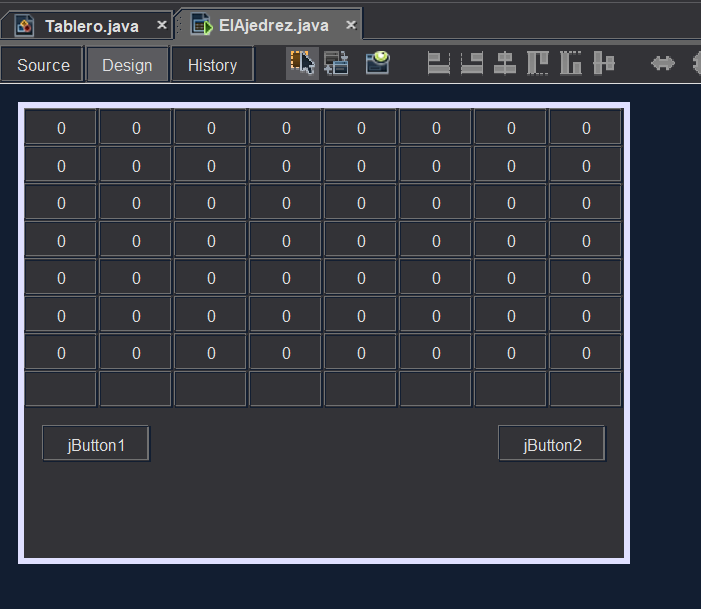 componente en el editor visual de netbeans