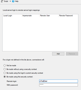 Security Settings SQL Login