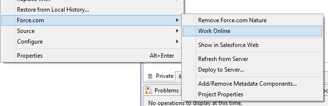 Work offline option