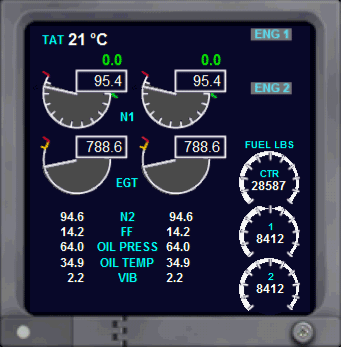 EICAS engine display