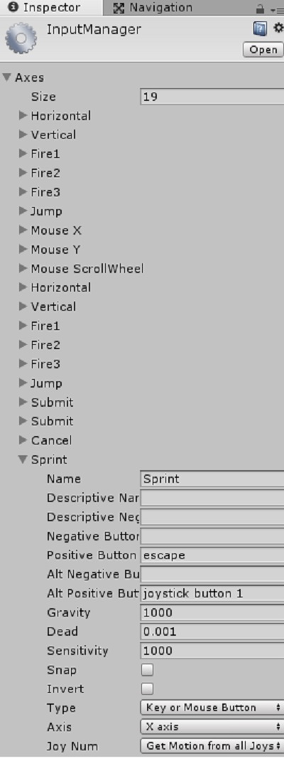 Input Manager with Sprint but settings of Cancel