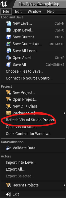 Refresh VS project