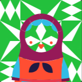 Matryoshka over default identicon.