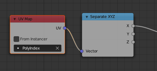 UVMap node -> Separate XYZ -> X