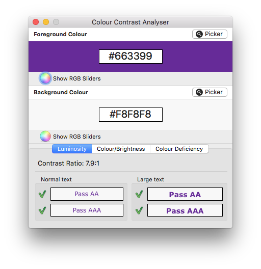 <code>#663399</code> contrast ratio of 7.9:1