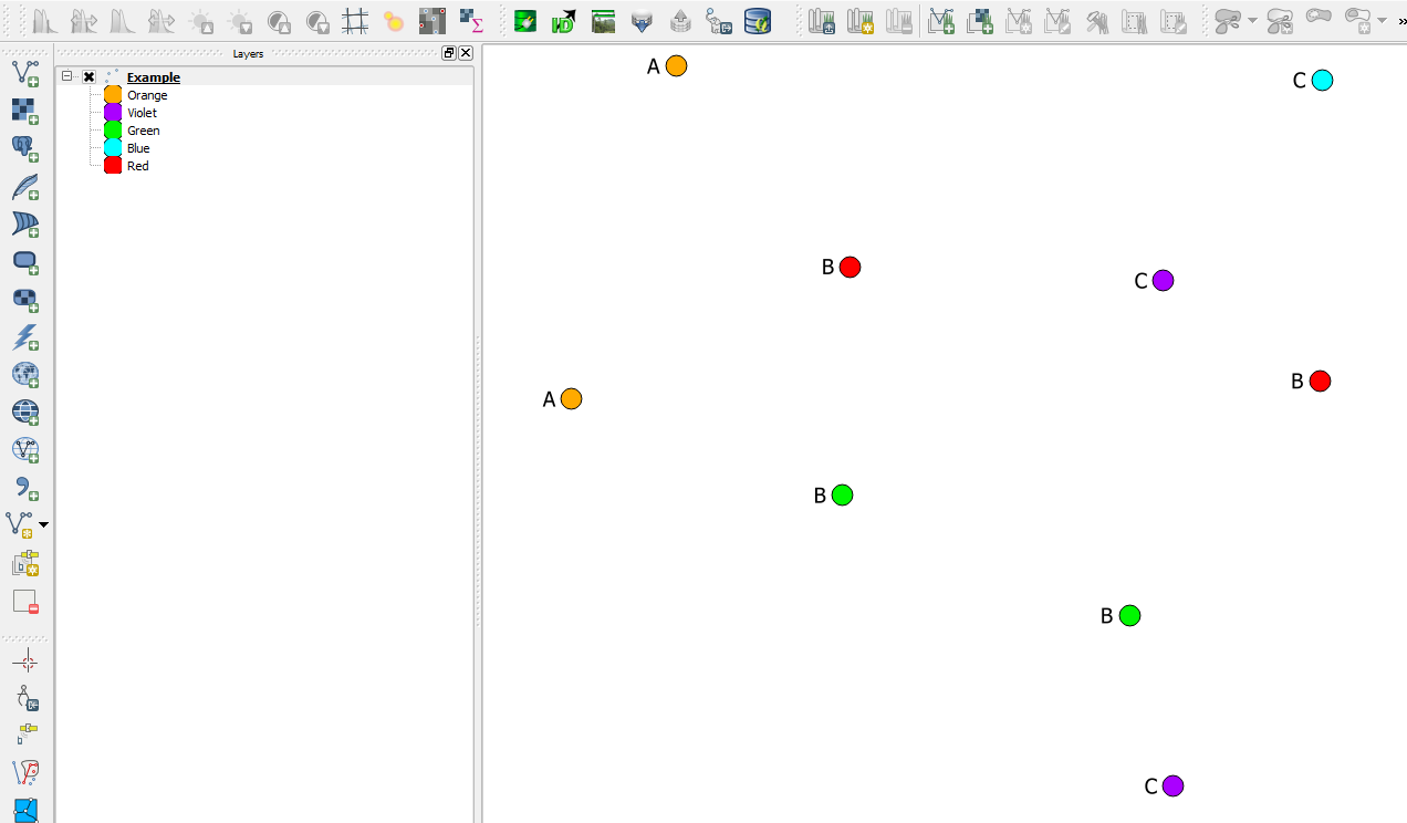 Layer results with labels