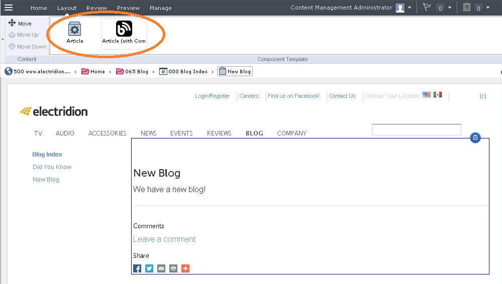 With a Component selected, XPM users can choose a different Component Template