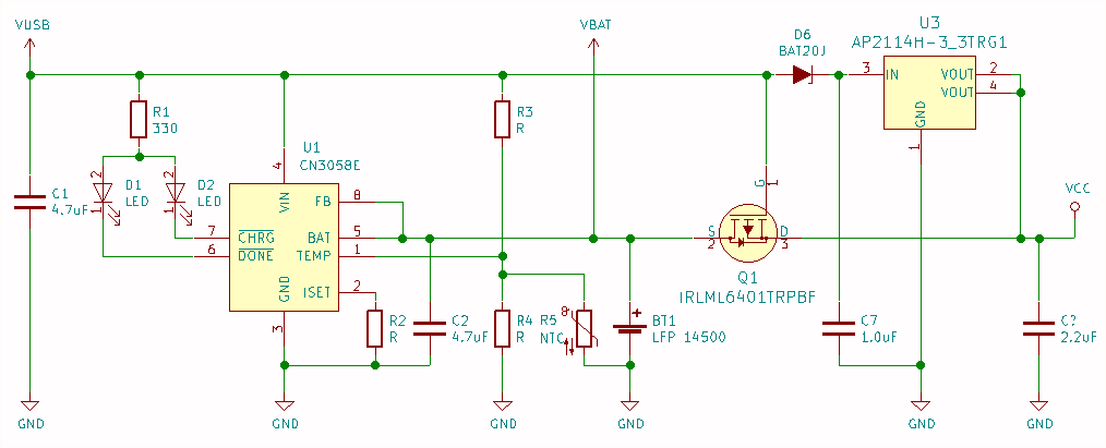 Load sharing 3.3V with LiFePo4