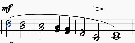 Sequence of double stops