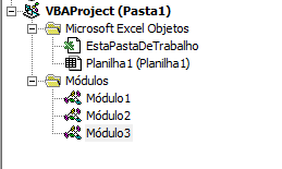 Árvore de Projeto VBA