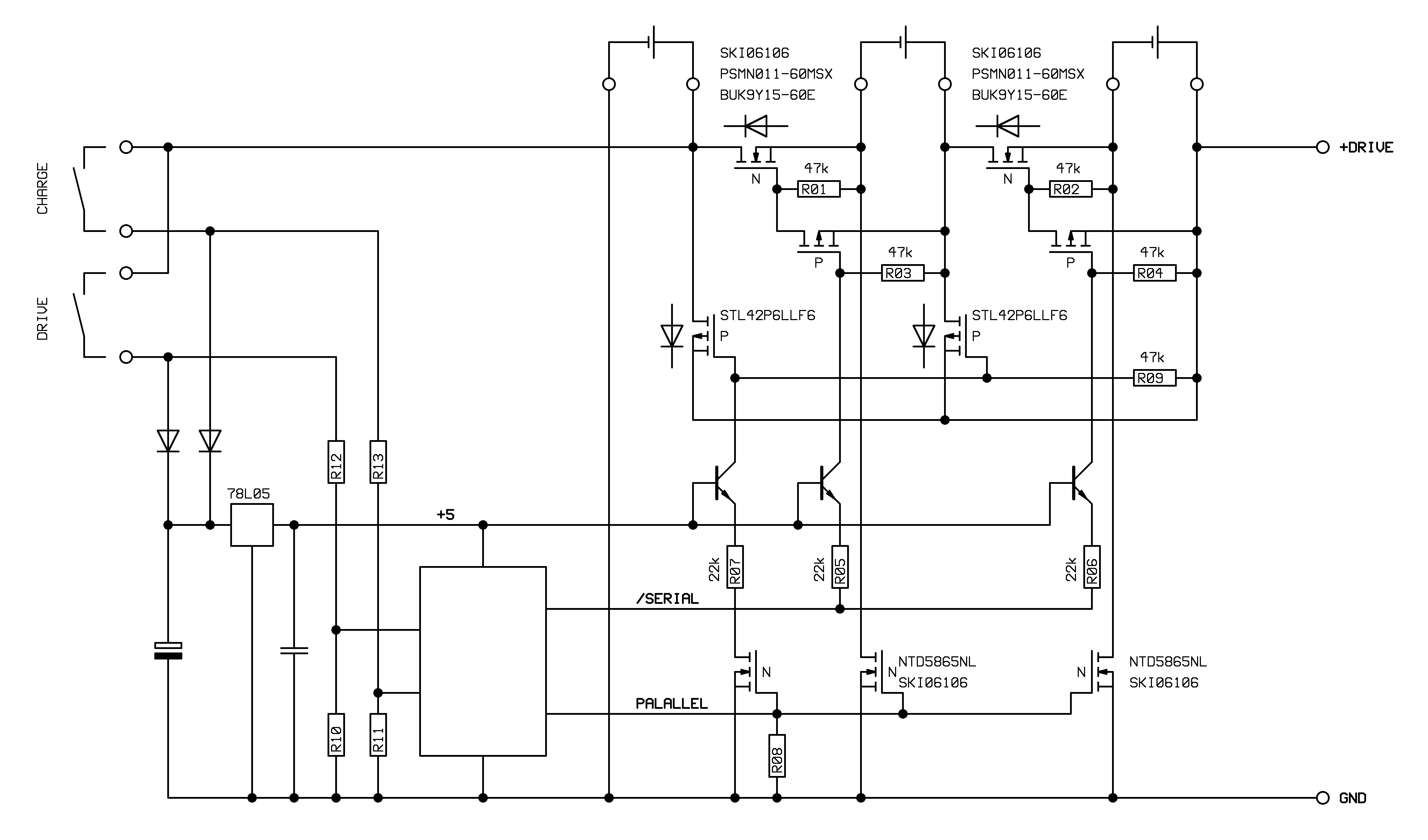 Prototype battery matrix switch