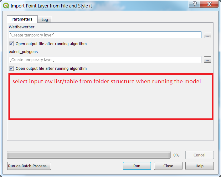 QGIS Model User Interface