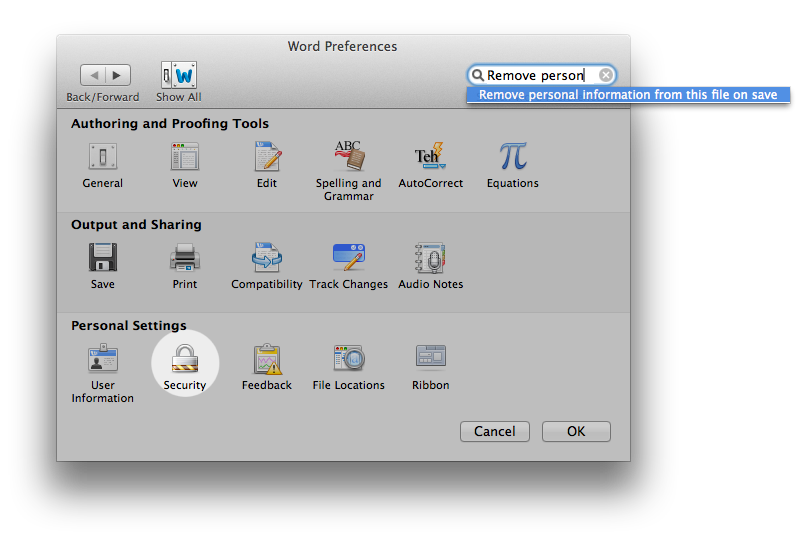 Word Preferences