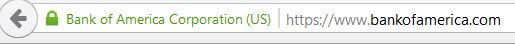 EV cert for bankofamerica.com