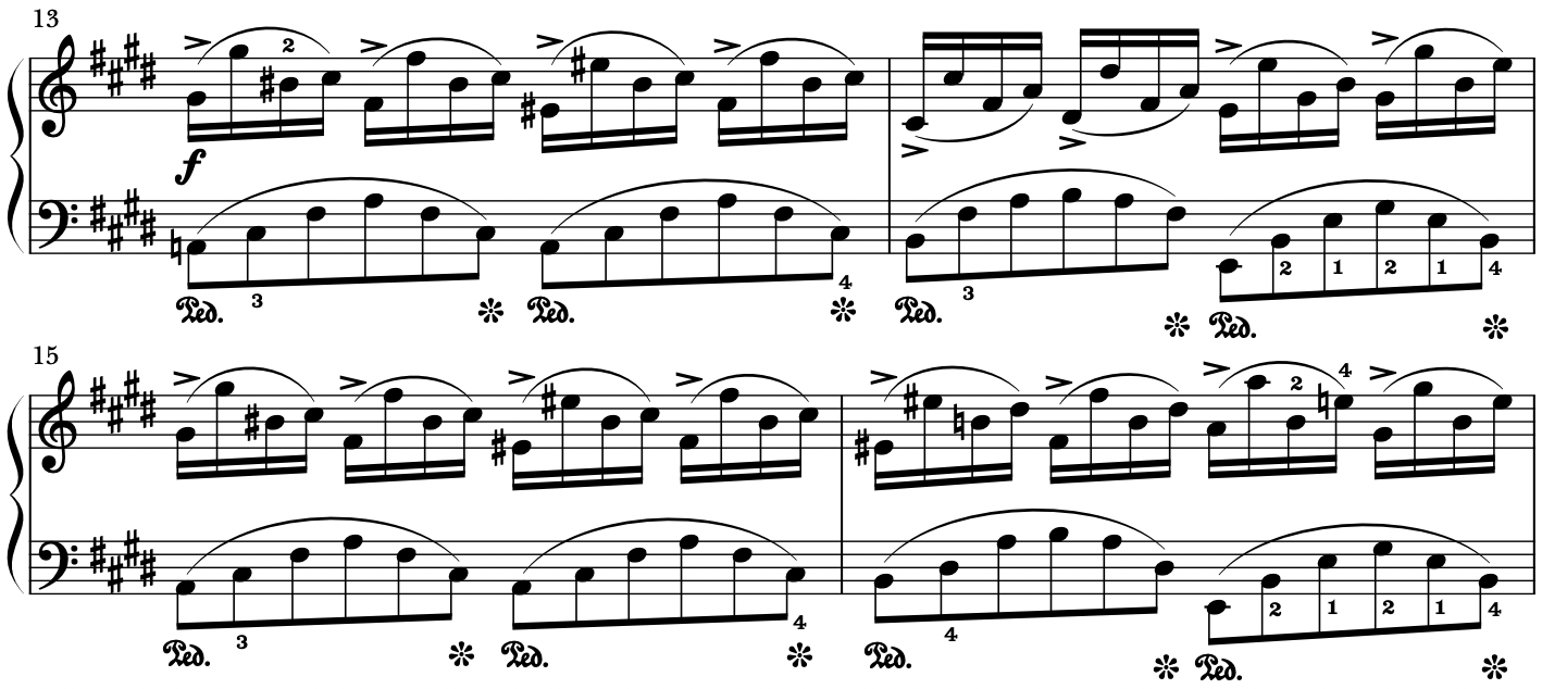 Measures 13–16