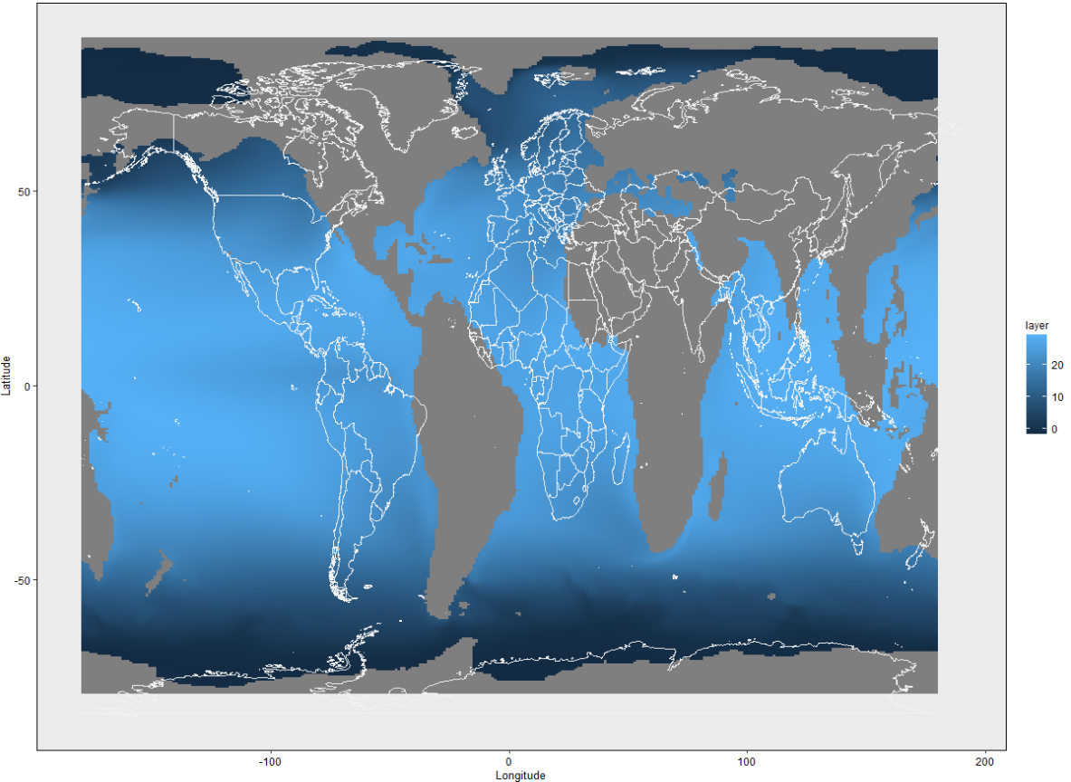 world shapes file on top of data