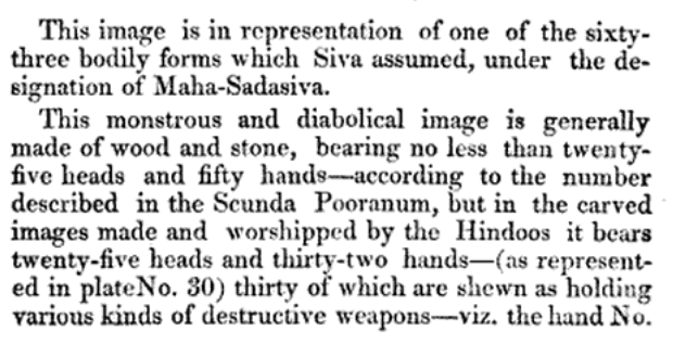 Screenshot taken from the book The Complete Hindoo Pantheon, Comprising the Principal Deities Worshipped by the Natives of British India Throughout Hindoostan: 