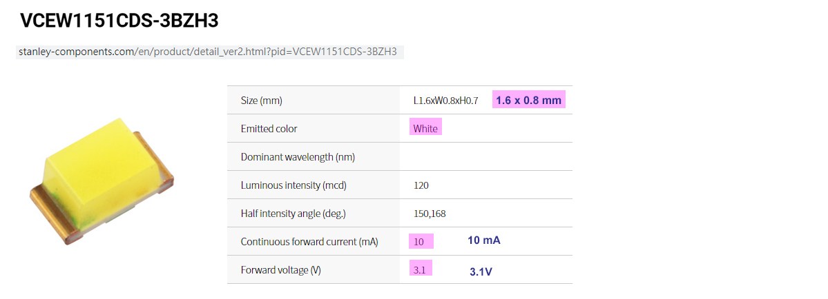 led spec