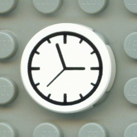 standard lego clockface