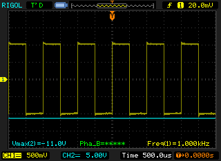 LM311 circuit as wired up on breadboard