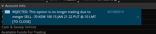 thinkorswim message