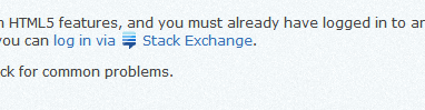 "log in via Stack Exchange" link on the chat login page