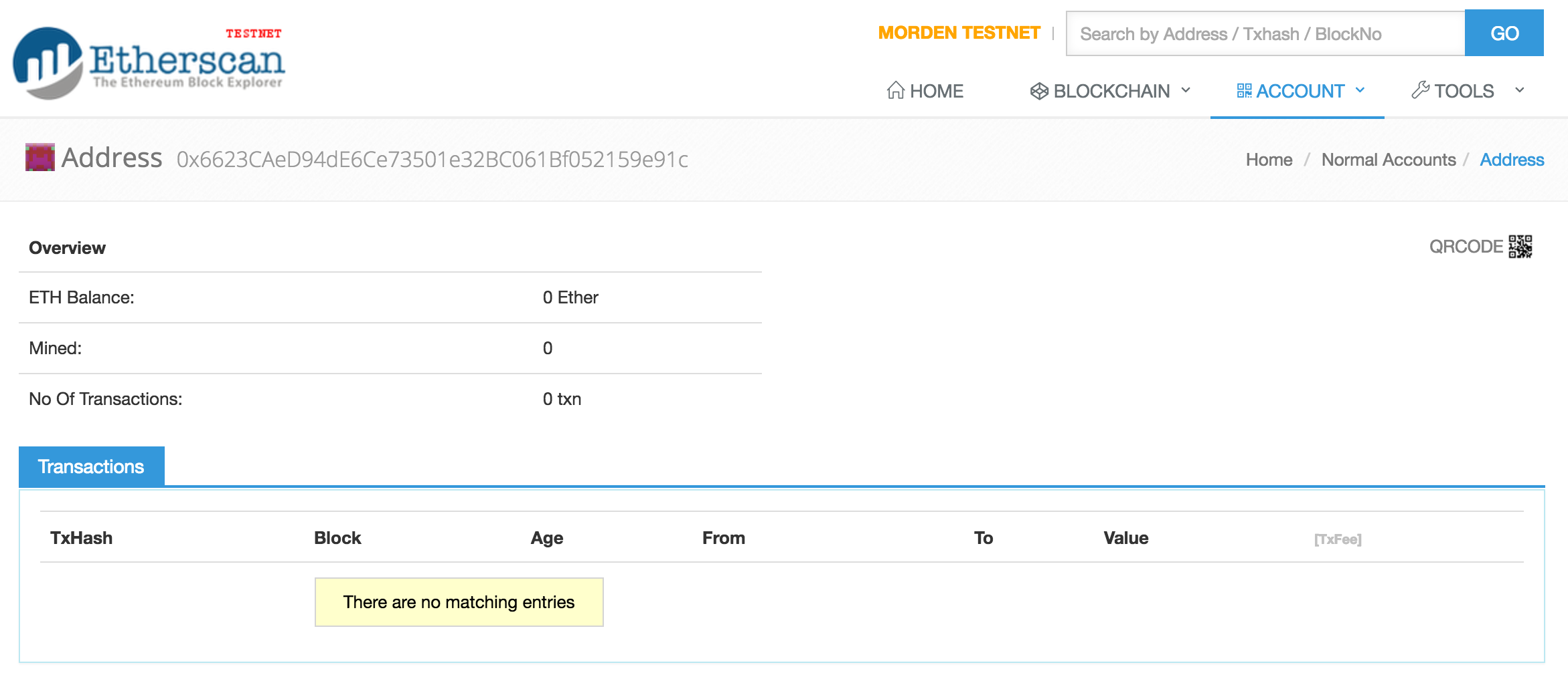 Etherscan results