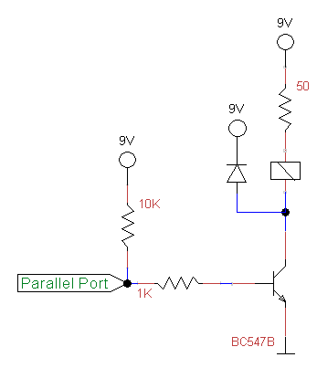 Electronic switch with a transistor