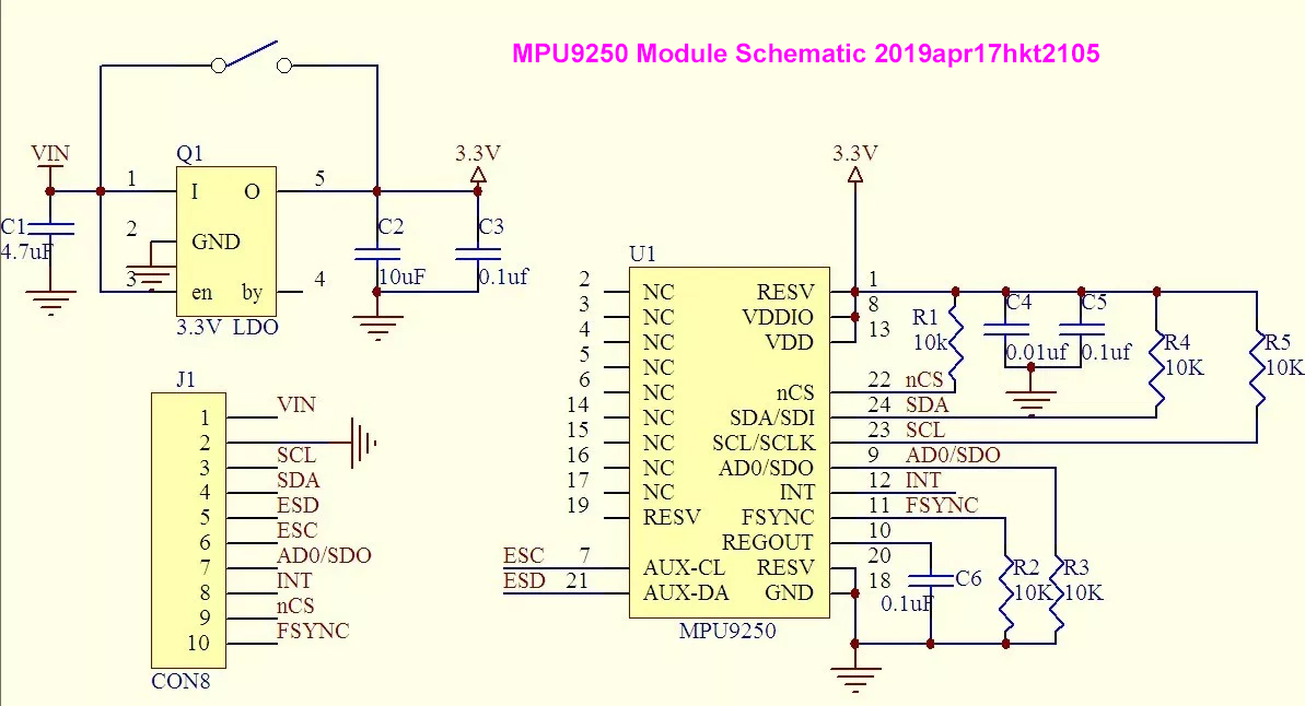 mpu9250 schematic