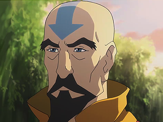 Tenzin, shown with blue eyes