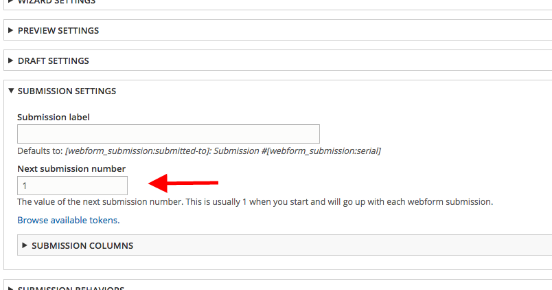 modifying the advanced settings for the form