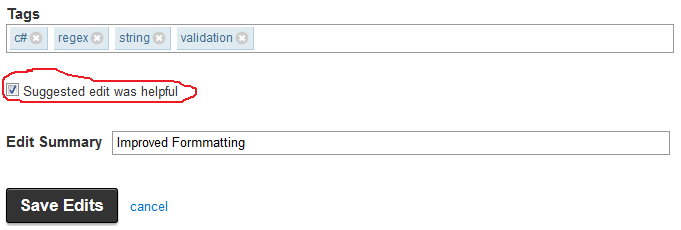 Suggested edit was helpful