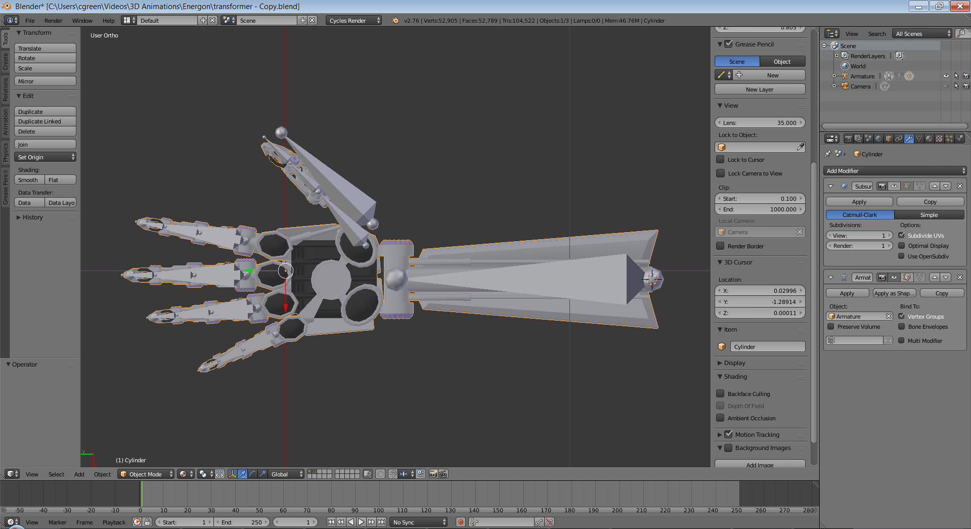 Armature modifier