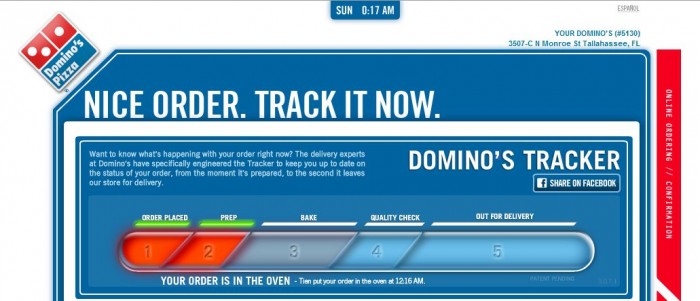 Dominos Pizza Tracker