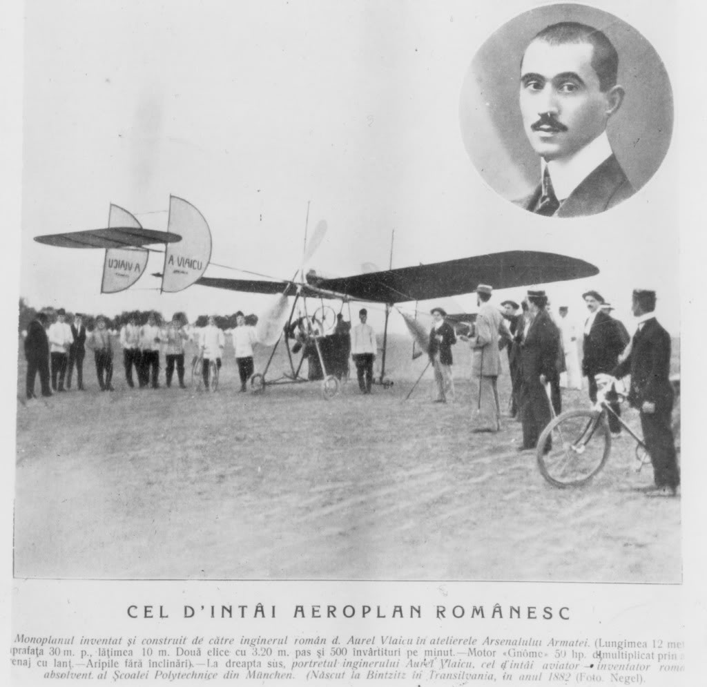 Newspaper article about Aurel Vlaicu's first flight July 17, 1910