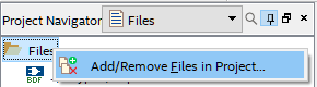 Quartus Project Navigator Files