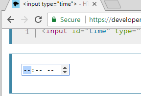 input time chrome desktop